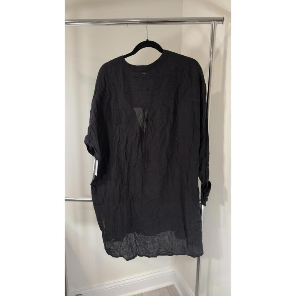 ONEILL Black Crinkled Tunic Shirt - XL - Picture 2 of 3